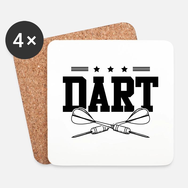 dart darts - Untersetzer (4er-Set) - Weiß
