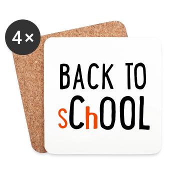 back to school - Coasters (set of 4) - white - Front