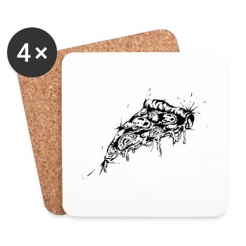 Pizza - Untersetzer (4er-Set) - Weiß - Vorne