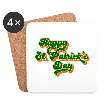 Alles Gute zum St. Patrick's Day - Untersetzer (4er-Set) - Weiß - Vorne