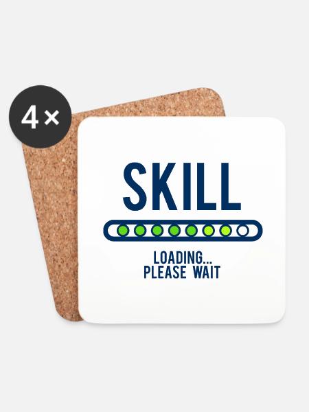 SKILL LOADING - Untersetzer (4er-Set) - Weiß