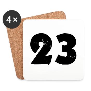 23 Number - Coasters (set of 4) - white - Front