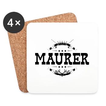 Maurer Beruf - Untersetzer (4er-Set) - Weiß - Vorne