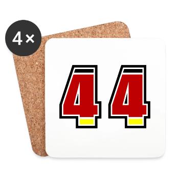 44 Number Germany Jersey - Coasters (set of 4) - white - Front