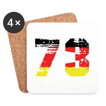 73 Numéro Allemagne Jersey - Dessous de verre (lot de 4) - blanc - Devant