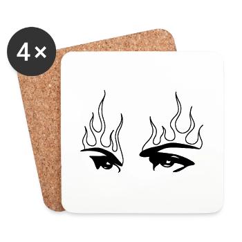 Augen - Untersetzer (4er-Set) - Weiß - Vorne