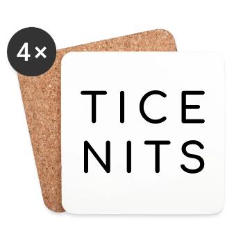 Tice Nits - Nice Tits - Untersetzer (4er-Set) - Weiß - Vorne