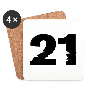 21 Number - Coasters (set of 4) - white - Front