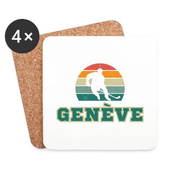 Genève, ma ville ! - Dessous de verre (lot de 4) - blanc - Devant