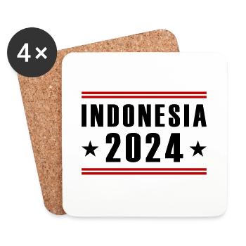 Indonesia 2024 - Coasters (set of 4) - white - Front