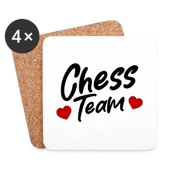 Chess Team - Untersetzer (4er-Set) - Weiß - Vorne