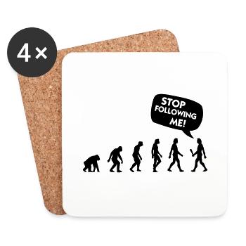 Die Evolution eines Stalkers - Untersetzer (4er-Set) - Weiß - Vorne