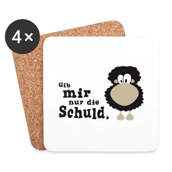 Gib mir nur die Schuld - Untersetzer (4er-Set) - Weiß - Vorne