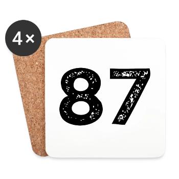 87 Number jersey - Coasters (set of 4) - white - Front