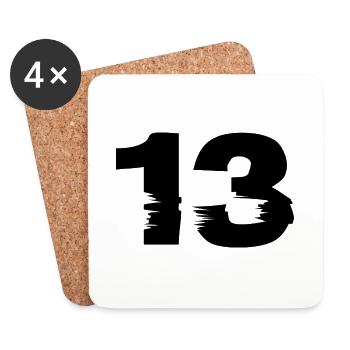 13 Number - Coasters (set of 4) - white - Front
