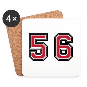56 Number Symbol - Coasters (set of 4) - white - Front