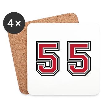 55 Number Symbol - Coasters (set of 4) - white - Front
