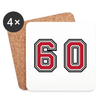 60 Number Symbol - Coasters (set of 4) - white - Front