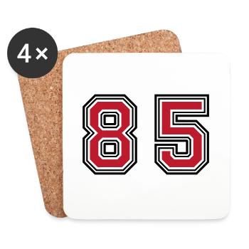 85 Number Symbol - Coasters (set of 4) - white - Front