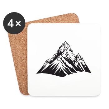 Mountains Symbol - Coasters (set of 4) - white - Front