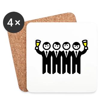Groom Bachelor Party Team - Coasters (set of 4) - white - Front