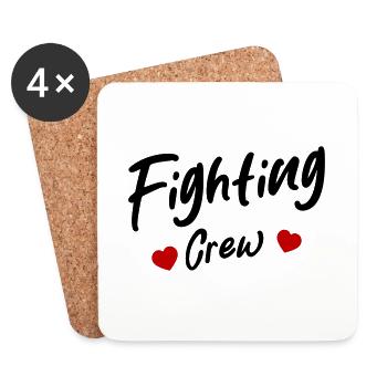 Fighting Crew Heart - Coasters (set of 4) - white - Front