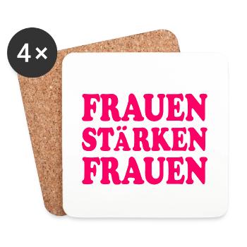 frauen stärken frauen - Untersetzer (4er-Set) - Weiß - Vorne