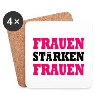 frauen stärken frauen - Untersetzer (4er-Set) - Weiß - Vorne