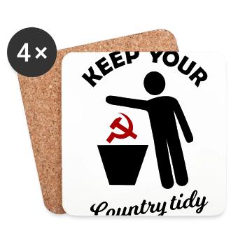 Capitalists Proverbs - Coasters (set of 4) - white - Front