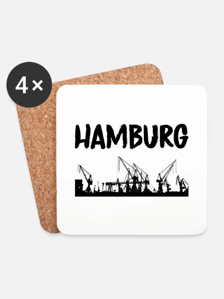 Hamburg - Coasters (set of 4) - white
