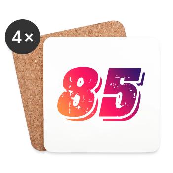 Symbole numérique 85 - Dessous de verre (lot de 4) - blanc - Devant