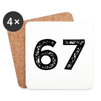 67 Number jersey - Coasters (set of 4) - white - Front