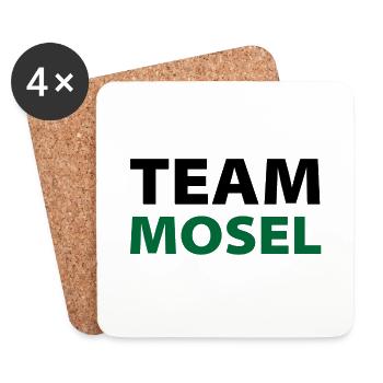 Team Mosel schwarz/grün - Untersetzer (4er-Set) - Weiß - Vorne