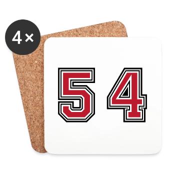 54 Number Symbol - Coasters (set of 4) - white - Front