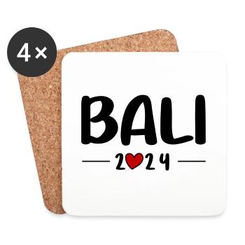 Bali 2024 Heart Trip - Coasters (set of 4) - white - Front