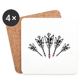 Dartpfeile Symbol Darts Team - Coasters (set of 4) - white - Front