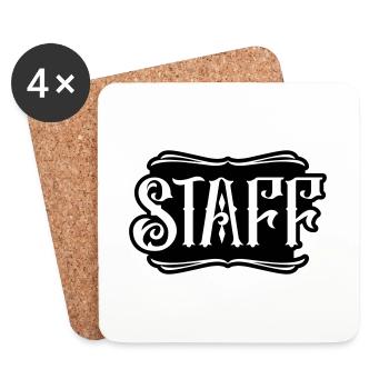 Staff Mitglied - Untersetzer (4er-Set) - Weiß - Vorne