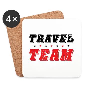 Travel Team - Coasters (set of 4) - white - Front