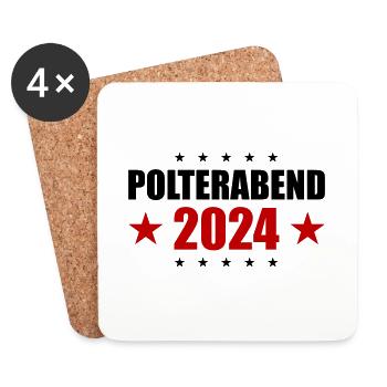 Enterrement de vie de garçon 2024 - Dessous de verre (lot de 4) - blanc - Devant