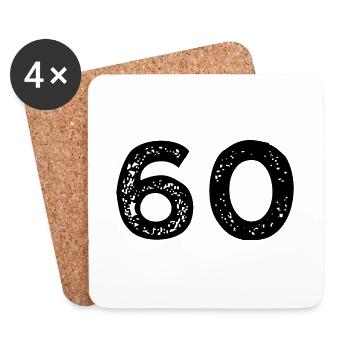 60 Number Leotard - Coasters (set of 4) - white - Front