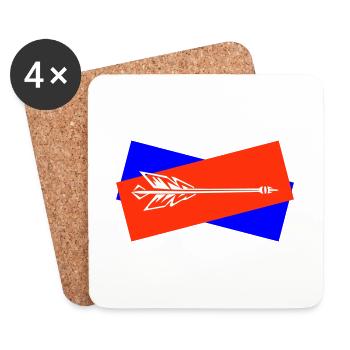 Darts symbol darts team - Coasters (set of 4) - white - Front