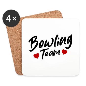 Bowling Team - Untersetzer (4er-Set) - Weiß - Vorne
