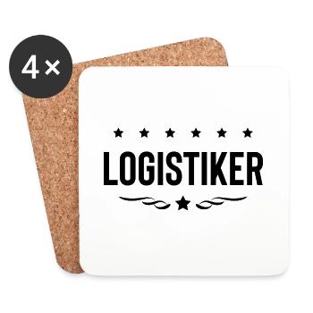 Logistiker Beruf - Untersetzer (4er-Set) - Weiß - Vorne