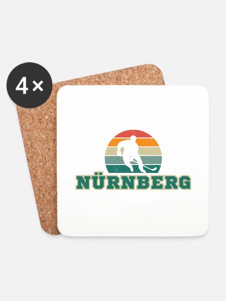 Nürnberg, meine Stadt! - Untersetzer (4er-Set) - Weiß