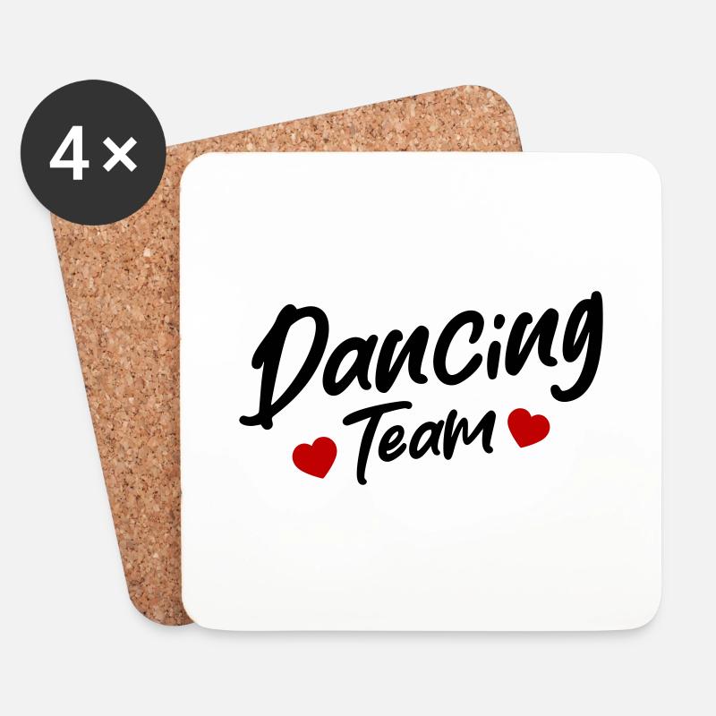 Dancing Team - Untersetzer (4er-Set) - Weiß