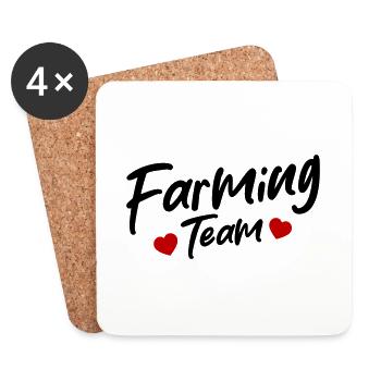 Farming Team - Untersetzer (4er-Set) - Weiß - Vorne
