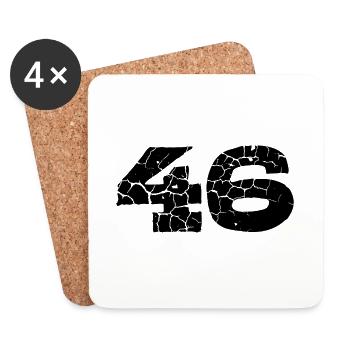46 Number jersey - Coasters (set of 4) - white - Front