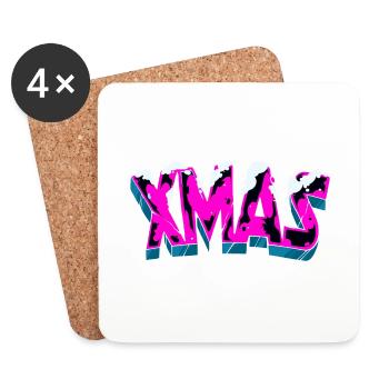 x mas outfit - Untersetzer (4er-Set) - Weiß - Vorne