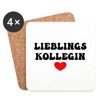 Lieblingskollegin - Untersetzer (4er-Set) - Weiß - Vorne