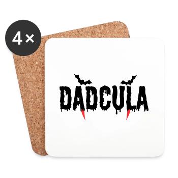 Dadcula Halloween Papa - Untersetzer (4er-Set) - Weiß - Vorne